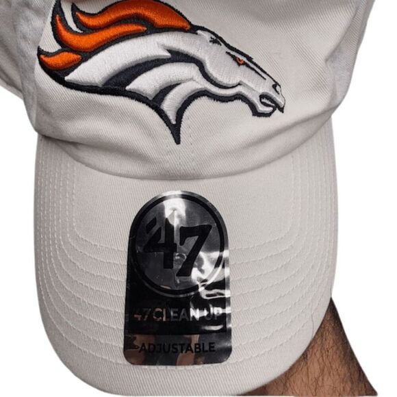 47 Brand Men's NFL Denver Broncos Adjustable Cap White One Size NWT - Picture 11 of 11
